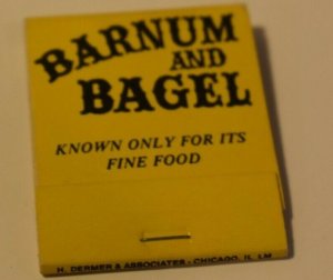Barnum and Bagel Restaurant Skokie Illinois 20 Strike Matchbook