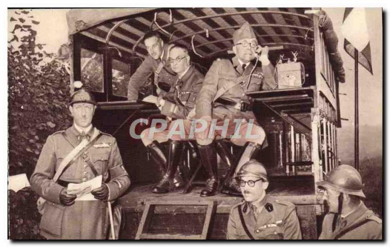 Old Postcard Command Post Army Maneuver