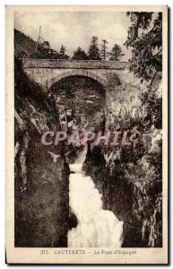 Old Postcard Cauterets Pont d & # 39Espagne