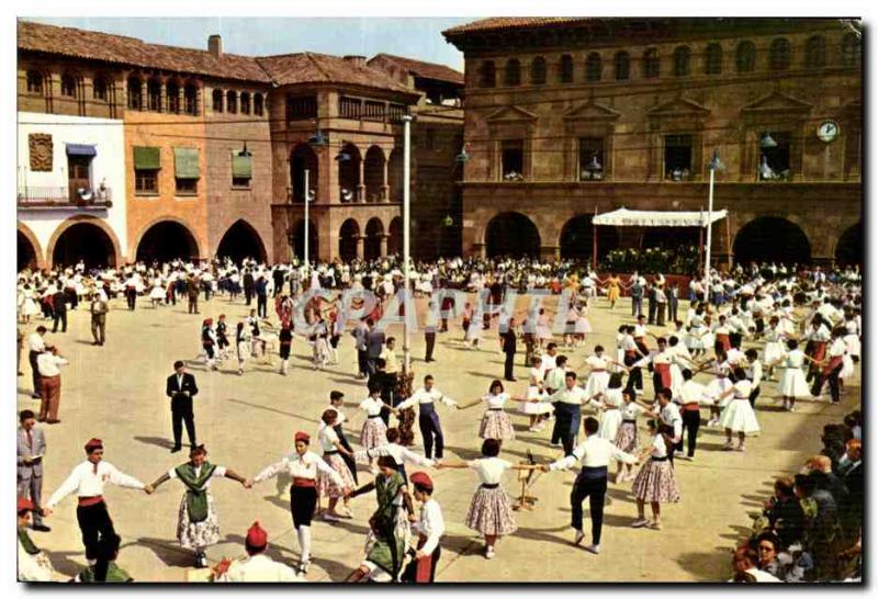 Postcard Modern Danzas Y Bailes Regionales De Espana And Sardanas in Pueblo E...
