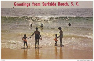 Glistening Sea, Greetings from Surfside Beach,  South Carolina,  40-60s