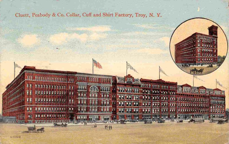 Cluett Peabody Co Collar Cuff Shirt Factory Troy New York 1914 postcard