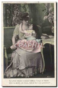 Old Postcard Fantaisie The most tender novel he is so sweet & # 39nge the lau...