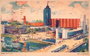 Vintage Postcard 1933 Hall of Science Building Chicago Illinois Pub Reuben Art