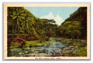 Bog Walk Saint Catherine Parish Jamaica BWI UNP Linen Postcard B19