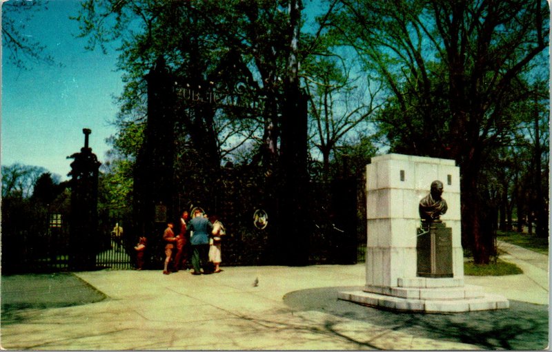 Halifax NS Canada Main Entrance to Public Gardens Postcard unused 1950s