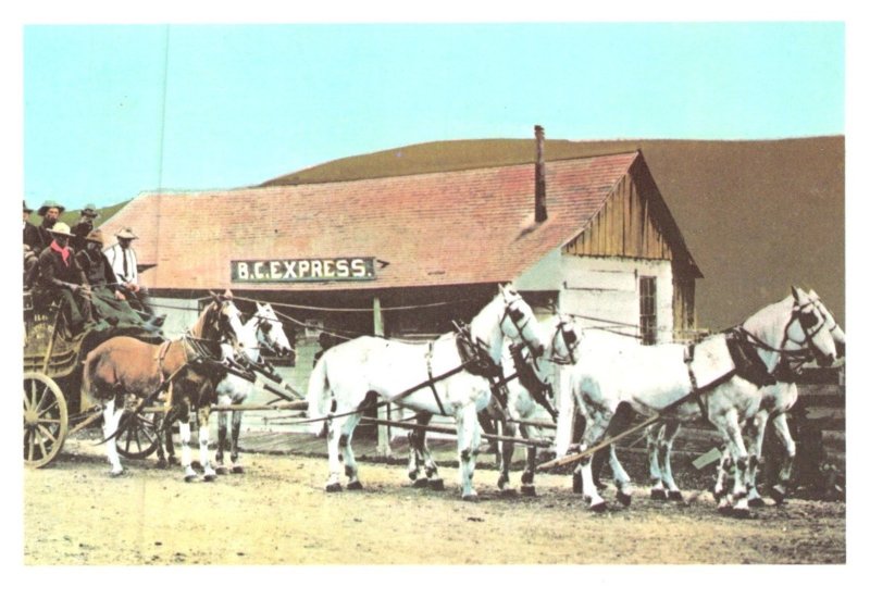 Stamp Postcard Caribou Stage at Clinton B.C, 1887