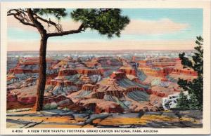 Grand Canyon, Arizona - Fred Harvey - A View from Yavapai Footpath