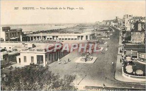 Old Postcard Dieppe - General view of the Beach