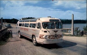 Gray Line Sightseeing Tourist Bus Hot Springs AR 1950s Postcard