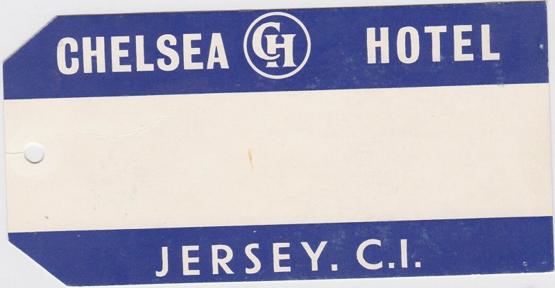 England Channel Islands Jersey Chelsea Hotel Vintage Luggage Tag lbl1110.5