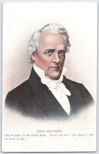 James Buchanan 15th US President Portrait Postcard 1908 Hugh C. Leighton