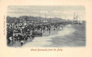 Great Yarmouth, from the Jetty Beach Scene Norfolk, UK c1910s Vintage Postcard