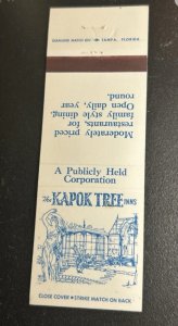 Vintage Matchbook Cover Kapok Tree Inn Clearwater Florida Tiki MB116