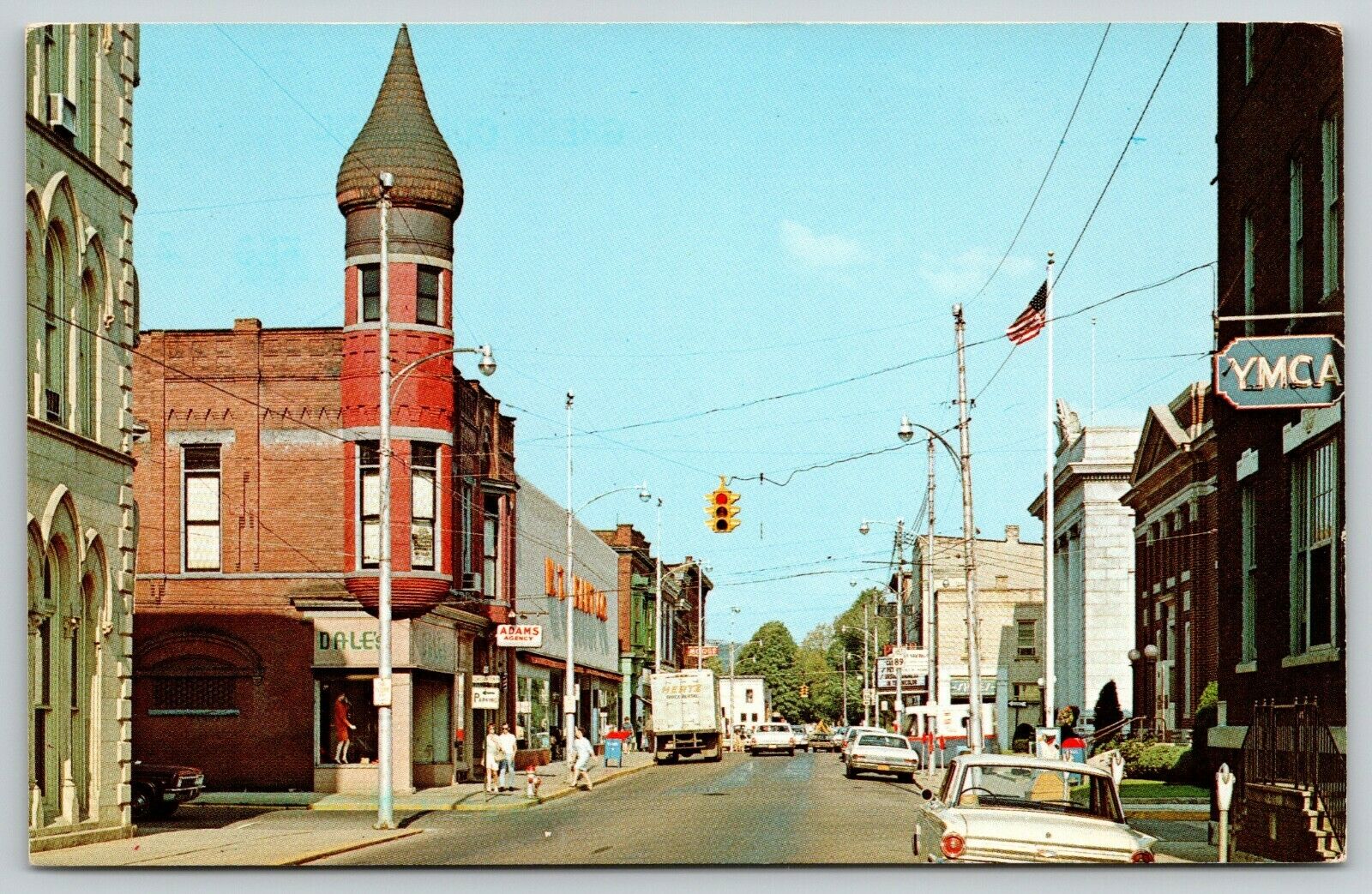 Titusville Pa~minaret Tower~dales~ymca~hertz Truck~mail Dropbox~1960s Cars Pc United States