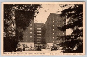 1920's 2424 WILSHIRE BOULEVARD HOTEL APARTMENTS LOS ANGELES CALIFORNIA*OLD CARS