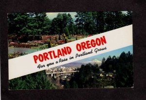 OR Portland Oregon Bridge Gardens Postcard