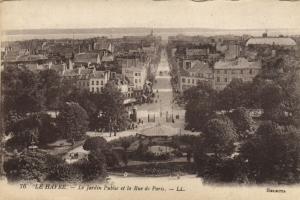 CPA Le HAVRE - Le Jardin Public et La Rue de PARIS (200982)