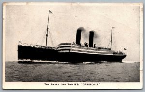 Postcard c1905 SS Cameronia The Anchor Line Twin Sunk by German U-boat U-33 1917