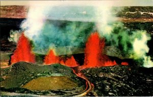 Eruption of Mauna Loa Volcano Hawaii Vintage Postcard Standard View Card 