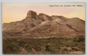 New Mexico Signal Peak Near Carlsbad Hand Colored Postcard P22