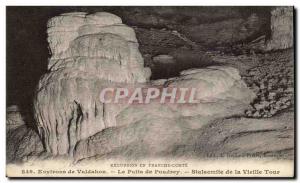 Esxcursion Comte in France around Old Postcard Valdahon Well Poudrey Stalacmi...