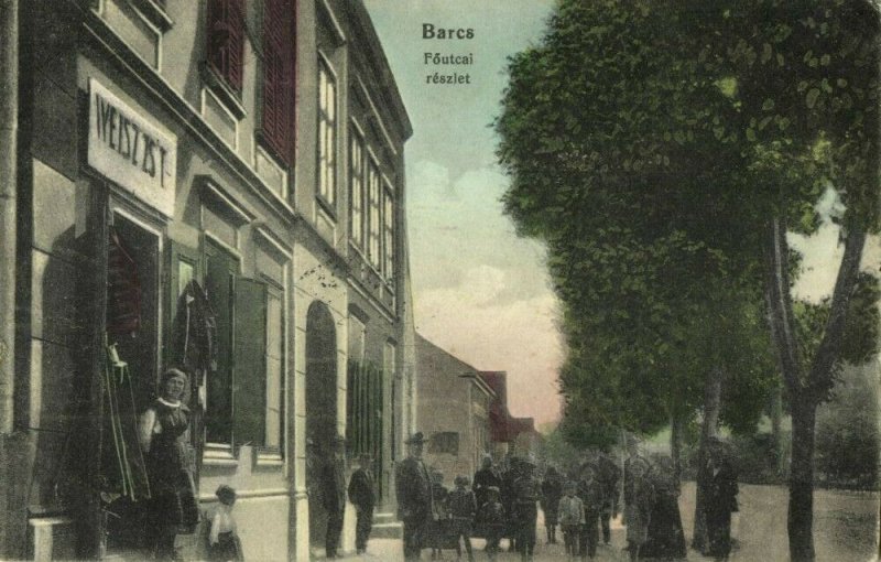 hungary, BARCS, Fóutcai Részlet, High Street (1915) Postcard