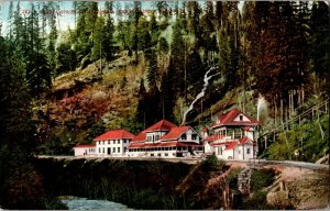 Hotel on Shasta Route, Shasta Springs CA Vintage Postcard H59