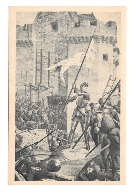 France Paris Le Pantheon Joan of Arc Taking Orleans at the Stake 2 Postcards