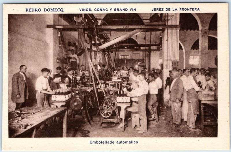 c1920s Jerez de la Frontera, Spain Wine Bottle Machine Factory Occupational A352