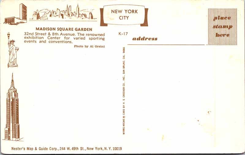 Postcard STADIUM SCENE New York City New York NY AK8250
