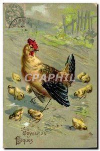 Old Postcard The salvation of the rooster L & # 39aube August 1 village