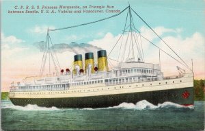 SS 'Princess Marguerite' Ship Seattle Victoria Vancouver Unused Postcard H54