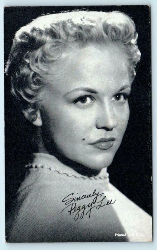 Famous Singer PEGGY LEE ~ Actress c1950s Arcade Exhibit Card