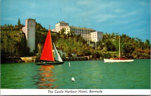 VINTAGE POSTCARD THE CASTLE HARBOUR HOTEL BERMUDA (CURRENTLY A MARRIOTT RESORT)