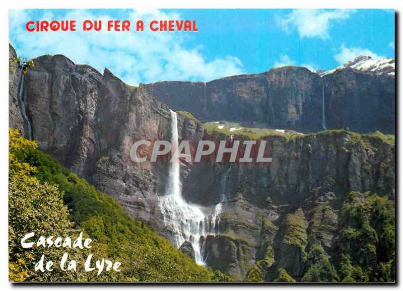 Modern Postcard The Cirque du Fer a Cheval in Sixt Haute Savoie Cascade Lyra