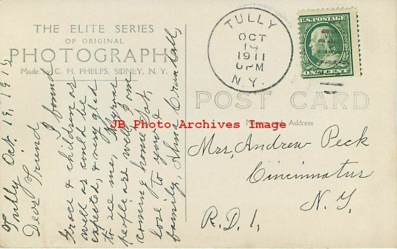 NY, Tully, New York, RPPC, Tully Farms Certified Milk Plant,1911 PM,Phelps No 33
