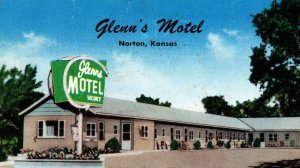 Vintage Postcard Rare Glenn's Hotel - Norton Kansas - Photo