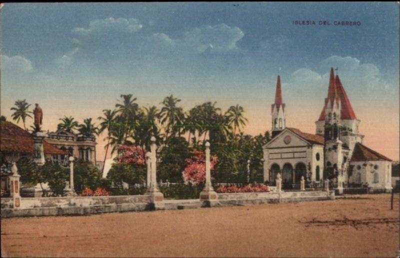 Cartagena Colombia Church Igelsia del Cabrero Used c1915 Postcard 