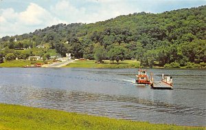 Ferry Crossing on the Ohio, Fly Ferry between Sistersville, W. VA. And Fly, O...