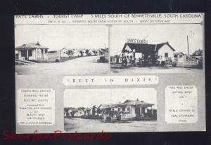 BENNETTVILLE SOUTH CAROLINA GAS STATION MOTEL TOURIST COURT VINTAGE POSTCARD