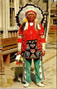 Vintage Postcard CHIEF WHITE EAGLE KNOTT'S BERRY FARM Ghost Town, California JV2