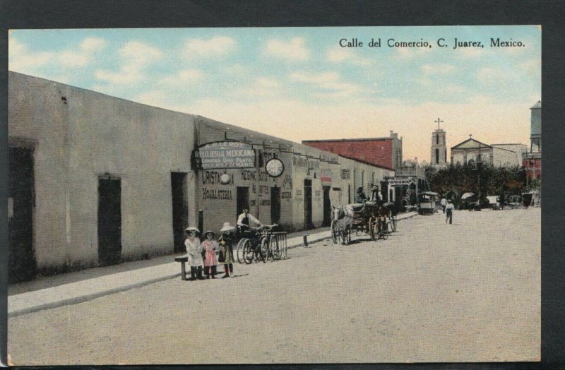 Mexico Postcard - Calle Del Comercio, C.Juarez      RS15859