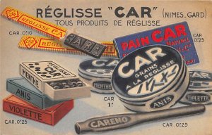 Reglisse Car Advertising Unused wear right top corner