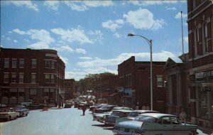 Middlebury Vermont VT Shopping Center 1950s Street Scene Vintage Postcard