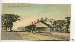 Clinton CT Railroad Train Station Depot Postcard