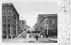 TACOMA, WA Washington  ELEVENTH STREET SCENE from PACIFIC AVE   c1900's Postcard