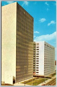 Vtg Detroit Michigan MI New City County Building 1950s View Postcard