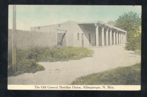 ALBUQUERQUE NEW MEXICO THE OLD GENERAL SHERIDAN HOUSE 1918 VINTAGE POSTCARD