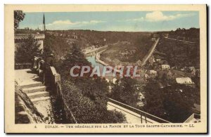 Postcard Old Dinan Vue Generale On The Rance and La Tour Sainte Catherine